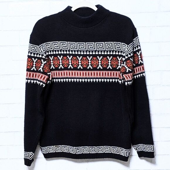 VINTAGE Jersild Basketball Mock Neck Sweater M - Picture 1 of 7